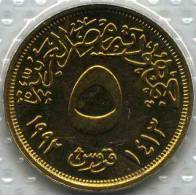 Egypte Egypt 5 Piastres 1413 1992 UNC KM 731 - Egypte