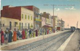 EGYPTE - Suez : Train Arriving From Port Tewfik - Suez