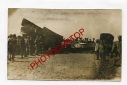 LEDEGEM-Avion Abattu-CARTE PHOTO Allemande-Guerre 14-18-1WK-BELGIEN-Flandern-FELDPOST-Res.Lazaret STERN-AVIATION-MILITAR - Ledegem