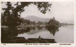 SWAN ISLAND - LOCH LOMOND Real Photo Postcard With Arrochar Dumbartonshire Postmark - Dunbartonshire