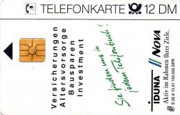 CARTE T 12 DM  10/91 IDUNA - A + AD-Series : D. Telekom AG Advertisement