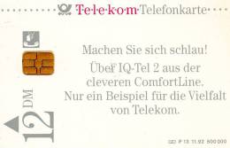 CARTE T 12 DM 11/92 MACHEN SIE ... P13 - A + AD-Series : Publicitaires - D. Telekom AG