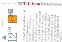 CARTE T 12 DM 01/94 TELEKOM DESIGNED,,, - A + AD-Serie : Pubblicitarie Della Telecom Tedesca AG