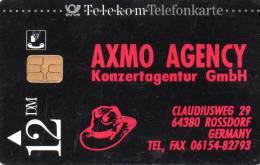 CARTE T 12 DM 02/94 AXMO AGENCY - A + AD-Serie : Pubblicitarie Della Telecom Tedesca AG