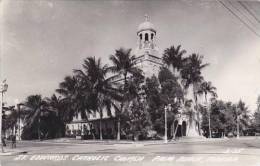 Florida Palm Beach St Edwards Catholic Church Real Photo RPPC - Palm Beach