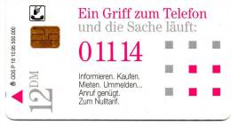 CARTE T 12 DM 10/95 01114 - A + AD-Series : Publicitarias De Telekom AG Alemania