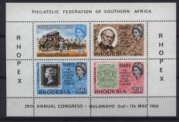 Rhodesia Mi# Block 1 MNH ** RHOPEX 1966 - Rhodesia (1964-1980)