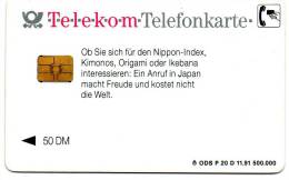 CARTE T 50 DM 11/91 TOKIO - A + AD-Series : Werbekarten Der Dt. Telekom AG