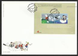 Europa CEPT 2008 Açores Portugal FDC Avec Bloc  Moulin Baleine Azores Portugal FDC With Souvenir Sheet Windmill Whale - 2008