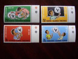 KUT 1972 25th.Anniv Of UNICEF Issue 4 Values To 2/50  MINT NEVER HINGED. - Kenya, Uganda & Tanzania