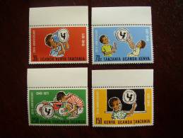 KUT 1972 25th.Anniv Of UNICEF Issue 4 Values To 2/50  MINT NEVER HINGED. - Kenya, Uganda & Tanzania