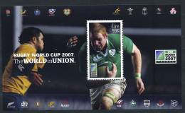 Lot 180 - B 12 - Irlande** Bloc N° 72 - Coupe Du Monde De Rugby (joueur) - Blocs-feuillets