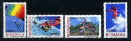 (CL 98 B) Roumanie ** N° 4840 à 4843 - Parapente, Planche à Voile, Motocross, Ski Acrobatique - Unused Stamps