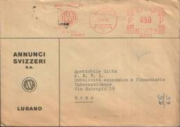 1965 LUGANO 1x ROMA - Postage Meters