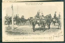 Fêtes Franco-Russes De 1901 , Garndes Manoeuvres De L'est , Le Landau De S.M. L'impératrice De Russie Sur Le Champ  Uw98 - Receptions