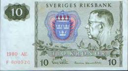 Sweden 10 Kronor 1980 Circulated - Suède