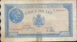 Romania-5000 Lei 2 Mai 1944 Circulated-2/scans - Roemenië