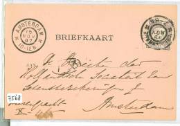 HANDGESCHREVEN BRIEFKAART Uit 1897 Van 's-GRAVENHAGE Naar AMSTERDAM  NVPH Nr. 33  (7568) - Briefe U. Dokumente