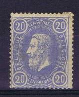 Belgium: 1869 OBP 31  CV € 170, MH/* Some Paper On Back Side - 1869-1883 Leopoldo II