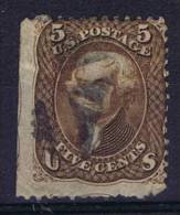 USA:1861 Scott 76 Used,  1 Side Imperforated - Gebraucht