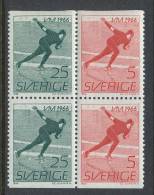 Sweden 1966 Facit # 574 BB + 575 BB, World Speed Skating Championships, MNH (**) - Neufs