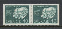 Sweden 1966 Facit # 594 BB-pair, Nobel Prizewinners 1906, MNH (**) - Neufs