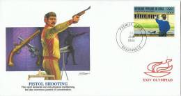 JO88-E/L10 - CONGO FDC Pentathlon Moderne Séance De Tir - Jeux Olympiques 1988 Séoul - FDC