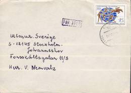 Soviet Union Airmail Par Avion TARTU (Estonia) 1974 Cover Brief To STOCKHOLM Sweden Sport Stamp - Lettres & Documents