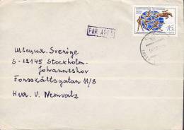 Soviet Union Airmail Par Avion TARTU (Estonia) 1974 Cover Brief To STOCKHOLM Sweden Sport Stamp - Covers & Documents