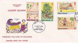Gilbert Islands 1976 Christmas FDC - Isole Gilbert Ed Ellice (...-1979)