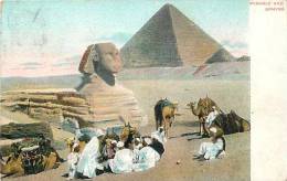 Ref 162- Egypte - Pyramides Et  Sphinx - Carte Bon Etat  - - Sphinx