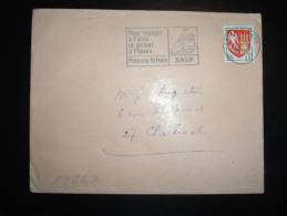 LETTRE TP BLASON AGEN 0,12F OBL.MEC. 19-6-1966 LYON GARE (69 RHONE) + TRAIN SNCF - 1941-66 Coat Of Arms And Heraldry