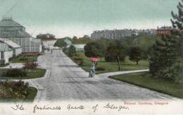 COLOURED POSTCARD BOTANIC GARDENS - GLASGOW - With Clydebank Postmark 1905 - Dunbartonshire