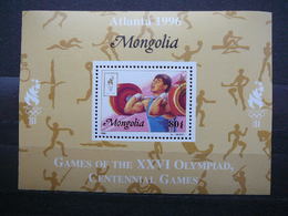 The 26th Olympic Games In Atlanta # Mongolia 1996 MNH S/s # Sport - Summer 1996: Atlanta