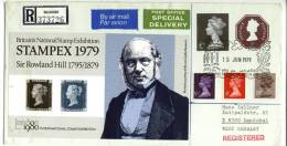 Great Britain 1979, Uprated Registered Letter / Cover, Special Delivery, Stampex - Windsor Berks - Storia Postale