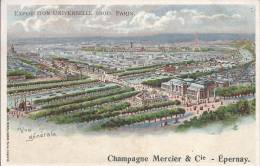 7138 - Paris Vue Générale Exposition Universelle 1900 Publicité Champagne Mercier - Expositions
