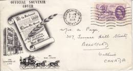 Great Britain FDC Scott #375 3d Postboy On Horseback 300th Ann General Letter Office Rickmansworth Herts. Cancel - 1952-1971 Pre-Decimale Uitgaves