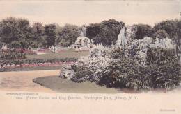 New York Albany Flower Garden And King Fountain Washington Park - Albany