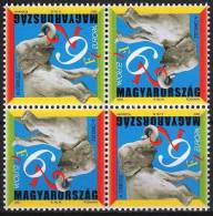Hungary 2002. EUROPA CEPT - Circus Stamp In TETE-BECHE 4-blocks MNH (**) Michel: 4727 - Neufs