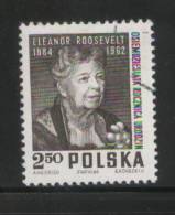 POLAND 1964 80TH BIRTH ANNIV ELEANOR ROOSEVELT USED Author Politician Civil Rights UN Universal Declaration Human Rights - Famous Ladies