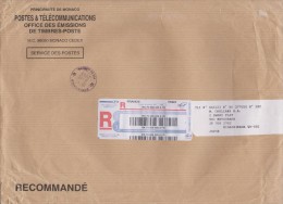 Monaco Registered Letter 2013 Recommandé - Lettres & Documents