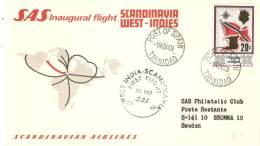 FIRST FLIGTH TRINIDAD-SUECIA 1969 - Trinidad & Tobago (1962-...)