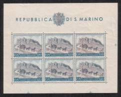 Repubblica Di San Marino - 1949 Foglietto "UPU"  Sass. N. 8 ** MNH/VF - Blocs-feuillets