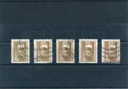 1955-Greece- "Ancient Art (part II)" 30l. Stamps Used, W/ Various Colour Varieties - Errors, Freaks & Oddities (EFO)
