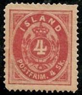 ISLANDIA 1873 - Yvert #3a - MLH * (Dentado 14) - Ungebraucht