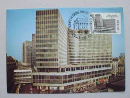Belgien 1855 Yt 1757/8 Maximumkarte MK/MC, ESST, Centre Monnaie In Brüssel, Sitz Der Briefmarkenversandstelle - 1971-1980