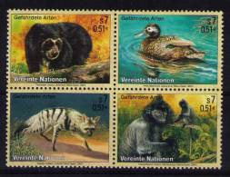 UNITED NATIONS,  VIENNA  Animals - Unused Stamps