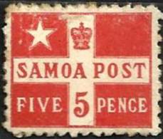 SAMOA 5 P RED CROSS  1899 MH SG94 READ DESCRIPTION CAREFULLY !! - Samoa (Staat)