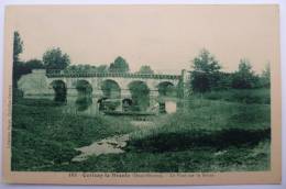 79 : Cerizay-la-Branle - Le Pont Sur La Sèvre - Animée - Barque - Colorisée En Vert - Cerizay