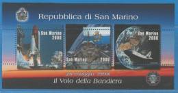 SAN MARINO - La Bandiera Nello Spazio. - Blocs-feuillets